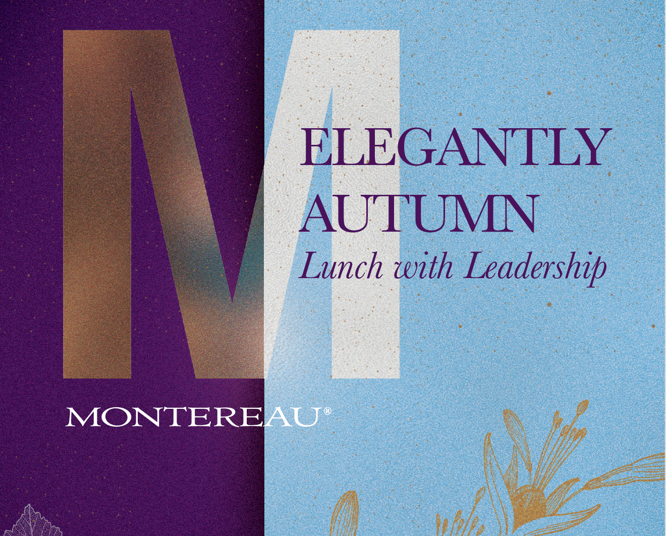M Elegantly Autumn Lunch event banner